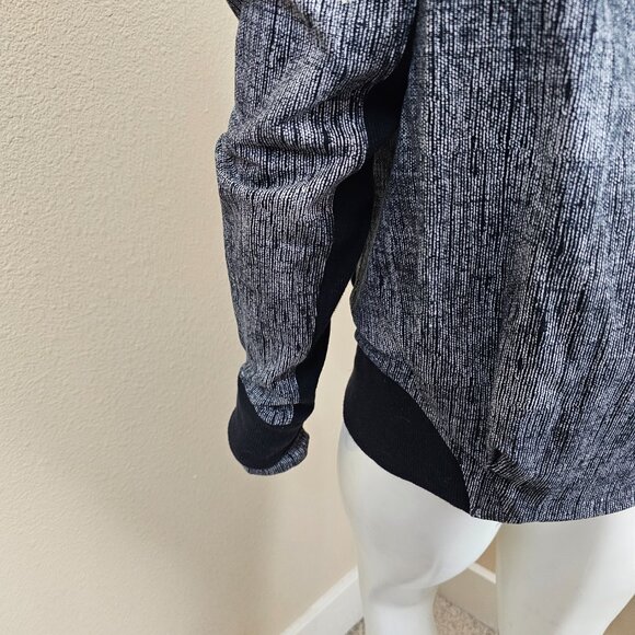 LULULEMON To Class Double Collar Heather Gray Button Up Sweater Jacket~10 - Picture 11 of 14